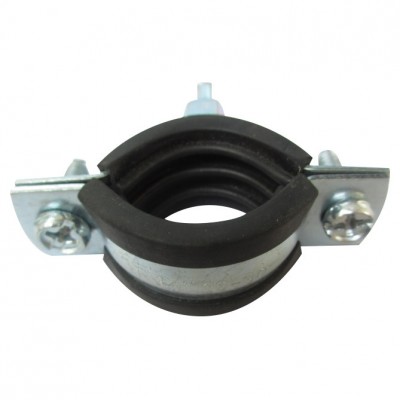 Heavy Duty Metal Pipe Clip Hose Clamp with Rubber