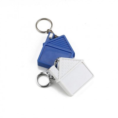 Promotion  1 M ABS Retractable Keychains  Measure Tape /  Mini Retractable House Shape Tape Measure